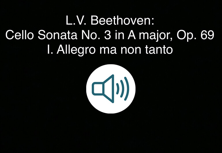 L V Beethoven Cello Sonata No in A major